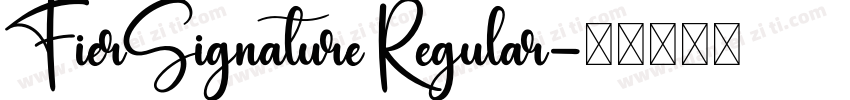 FierSignature Regular字体转换